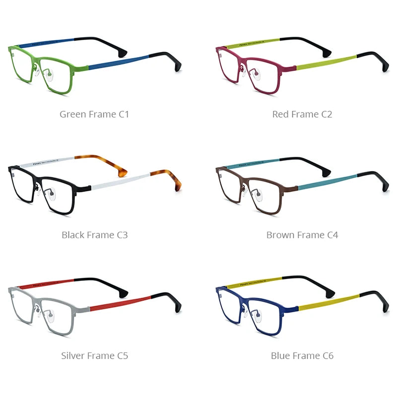 FONEX Lunettes en titane pur pour hommes 2024 Nouvelles lunettes rétro polygonales pour femmes Lunettes de couleur tendance F85824