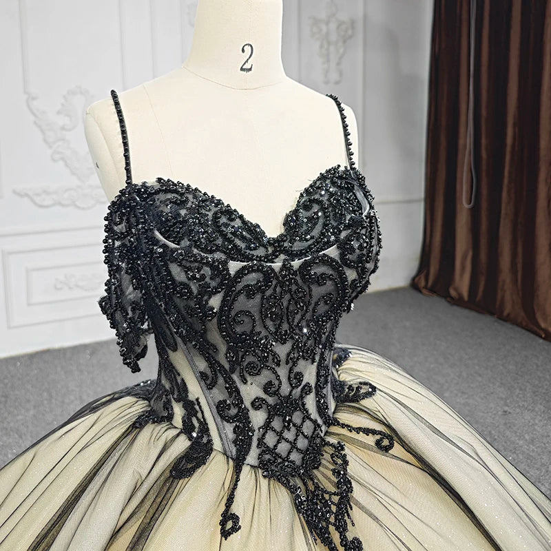 Robe de bal en dentelle Jancember, robe de Quinceanera, bretelles spaghetti, perles, robe de bal sur mesure, robe de soirée pour femmes, robe de 15 ans