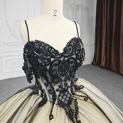 Robe de bal en dentelle Jancember, robe de Quinceanera, bretelles spaghetti, perles, robe de bal sur mesure, robe de soirée pour femmes, robe de 15 ans