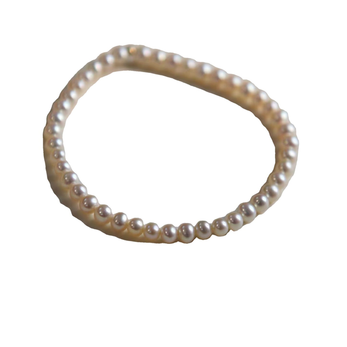 Freshwater Pearl Bright Bracelet Simple Elastic Color Preservation