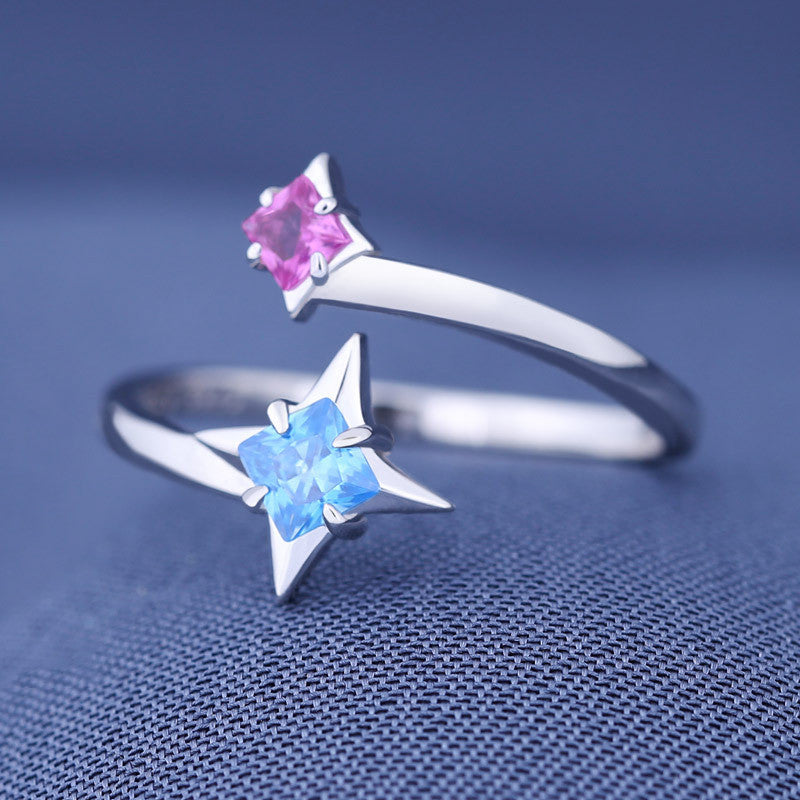 S925 Silver Jewelry Two Yuan Animation Ring