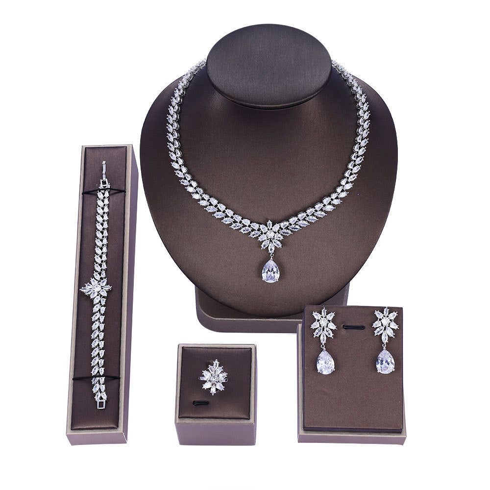 Multi-Color Bridal Jewelry Four-piece Set