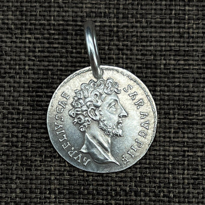 Sterling Silver Antique Coin Necklace Jewelry Collarbone Chain Coin Pendant