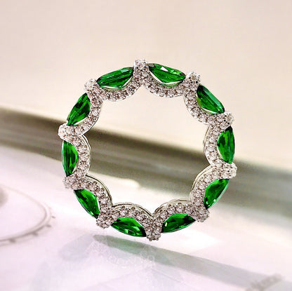 925 Full Diamond Artificial Gemstone Ring