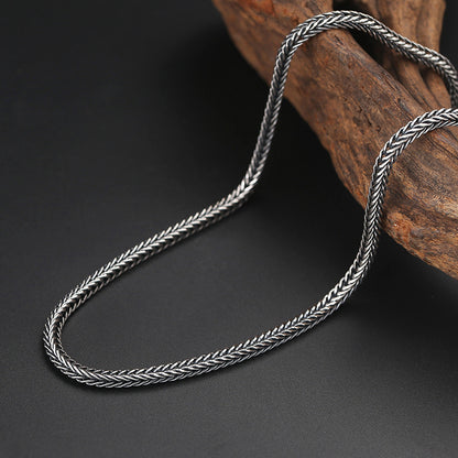 Sterling Silver Jewelry Thai Silver Diamond Pestle Necklace