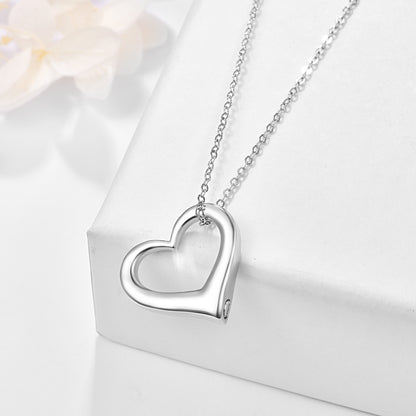 Heart Urn Necklace for Ashes for Women 925 Sterling Silver Cremation Jewelry Necklace Urn