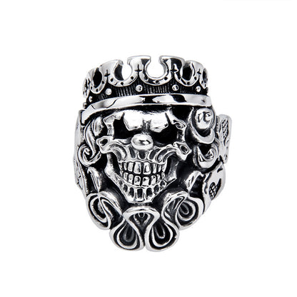 Anillo de calavera para hombre en plata de ley S925