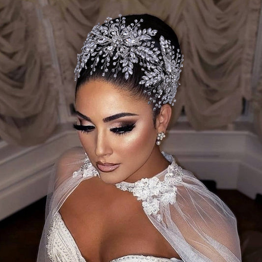 Bridal Wedding Tiara Luxury Handmade Rhinestone Headband