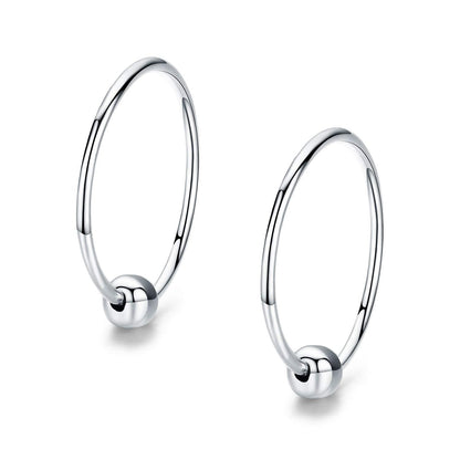 Boucles d'oreilles créoles hypoallergéniques en argent sterling pour cartilage, fines et délicates, pour femmes