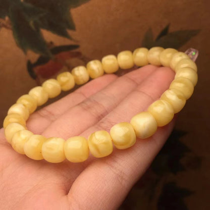 Cera de abejas natural, grasa de pollo amarilla vieja, cera rica y completa, pulsera de un solo círculo, accesorios artesanales, adornos