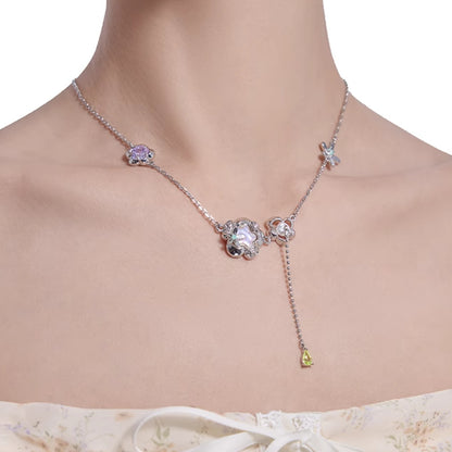 Secret Garden Series Colorful Flower Double-layer Necklace