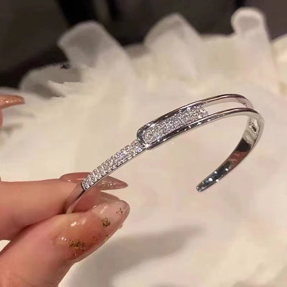 Bracelet en argent sterling S925 avec diamants complets à la mode coréenne