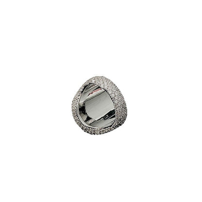 Geometric Minimalist And Fashionable Zircon Ring