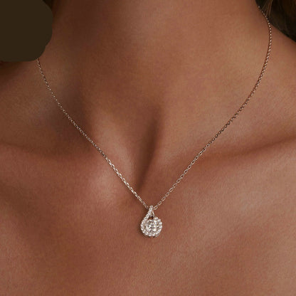 Light Luxury Sterling Silver 1 Karat Moissanite Necklace