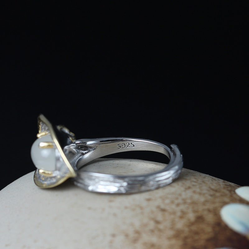 Vintage Country Style Distressed Calla Lily Ring