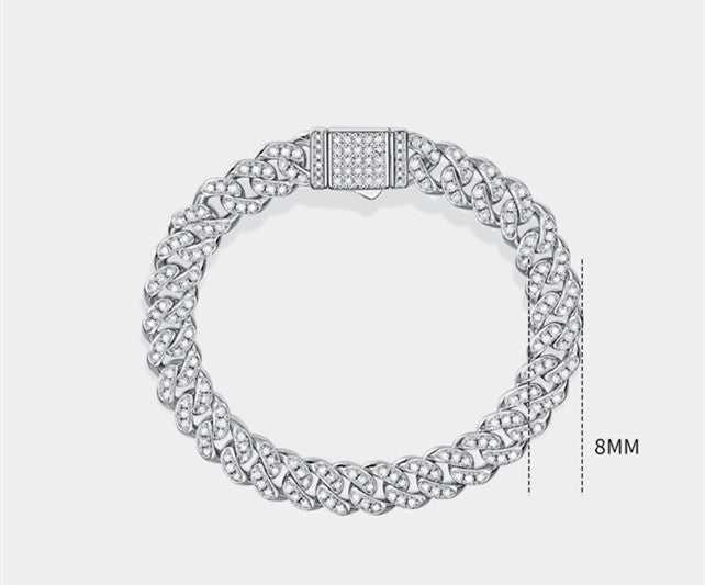 Bracelet Argent Moissanite A Guiding Light pour Hommes et Femmes