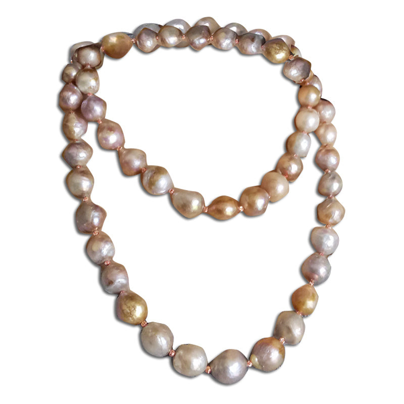 Pure Natural Oversized Pearl Long Necklace Personality Luxurious