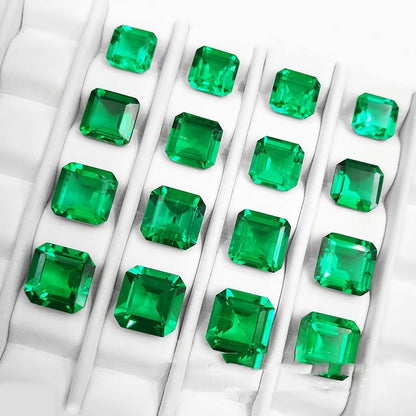 Synthetic Emerald Small Octagonal Bare Stone