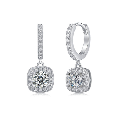 S925 Silver Earrings Moissanite Dream Long Ear Studs