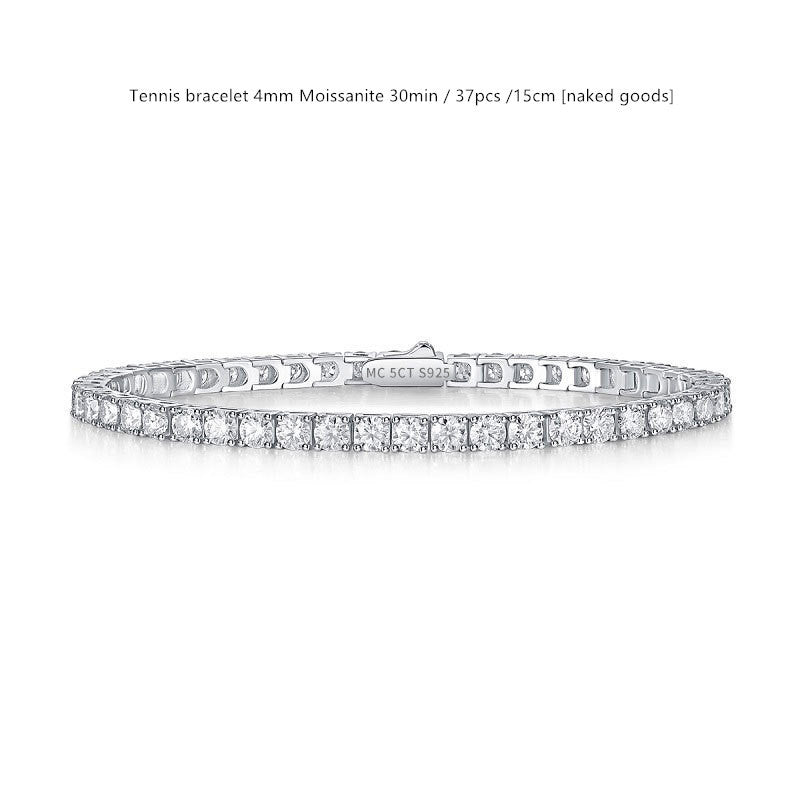 Bracelet de tennis en argent sterling avec moissanite couleur D pour femme