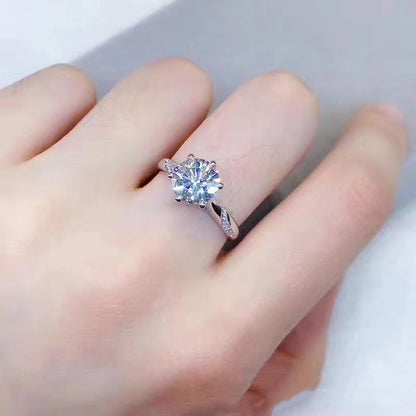 Moissanite White D Color High Clarity Ring