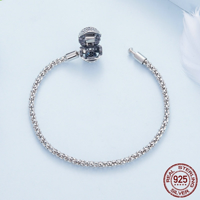 Pulsera básica diy con bombilla pequeña en plata s925