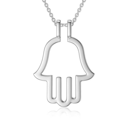 Collier pendentif porte-bague main de Fatima en argent sterling