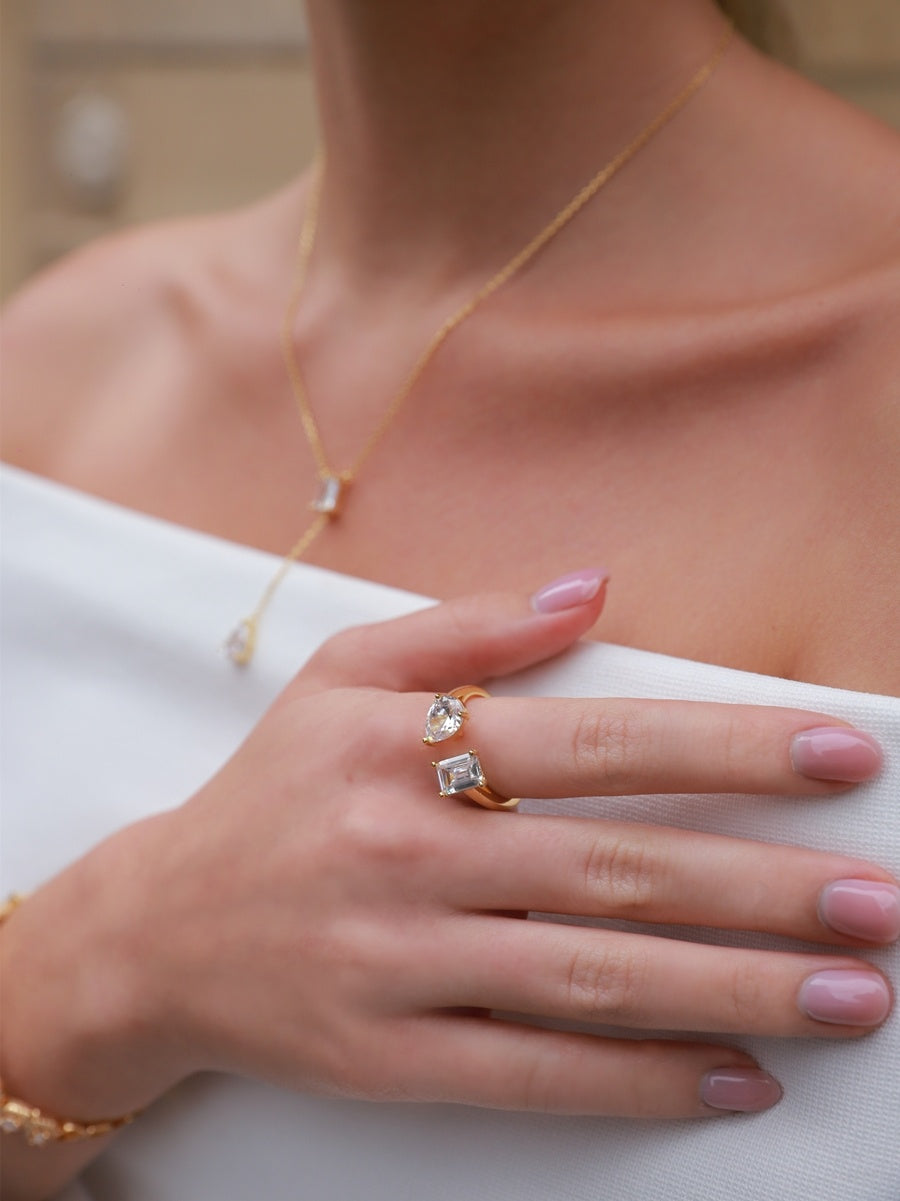 Bague de luxe légère et de haute qualité pour femme au design de niche tendance