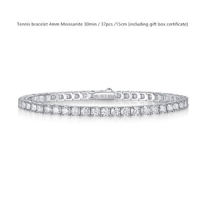 Bracelet de tennis en argent sterling avec moissanite couleur D pour femme