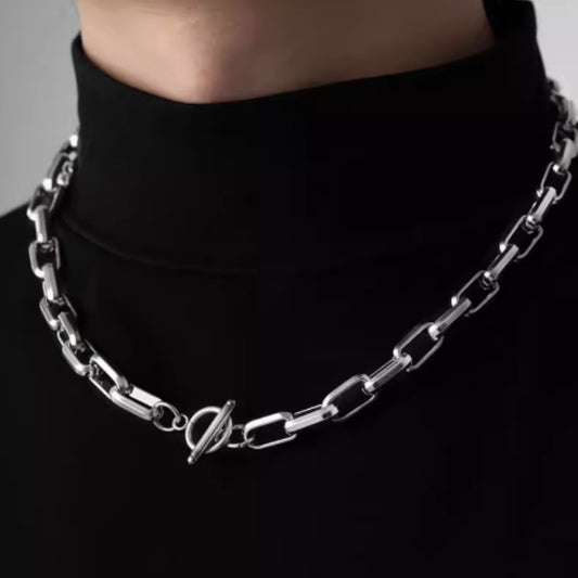 Collier cubain pour homme en argent pur avec épissure High Street