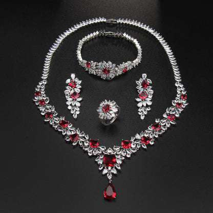 Four Color Bridal Zircon Set With Four Pieces