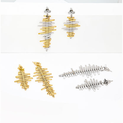 European And American Ins Style Fashion Trend Irregular Geometric Earrings