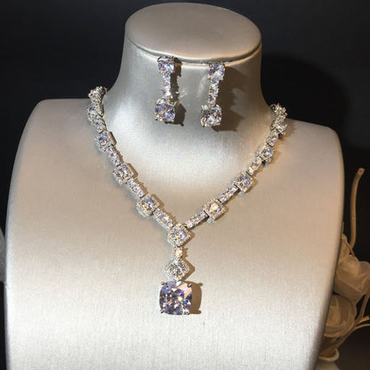 Bridal Necklace Earrings Wedding Jewelry Set