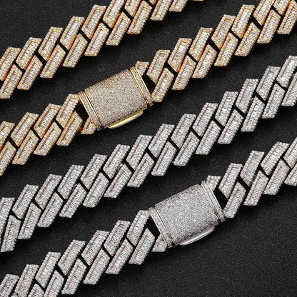 Hip Hop 18mm Double Row Diamond Cuban Chain