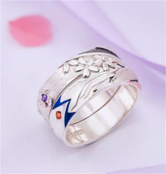 925 Silver Unisex Spring Song Rings