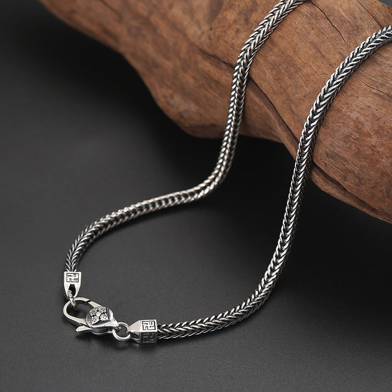 Sterling Silver Jewelry Thai Silver Diamond Pestle Necklace