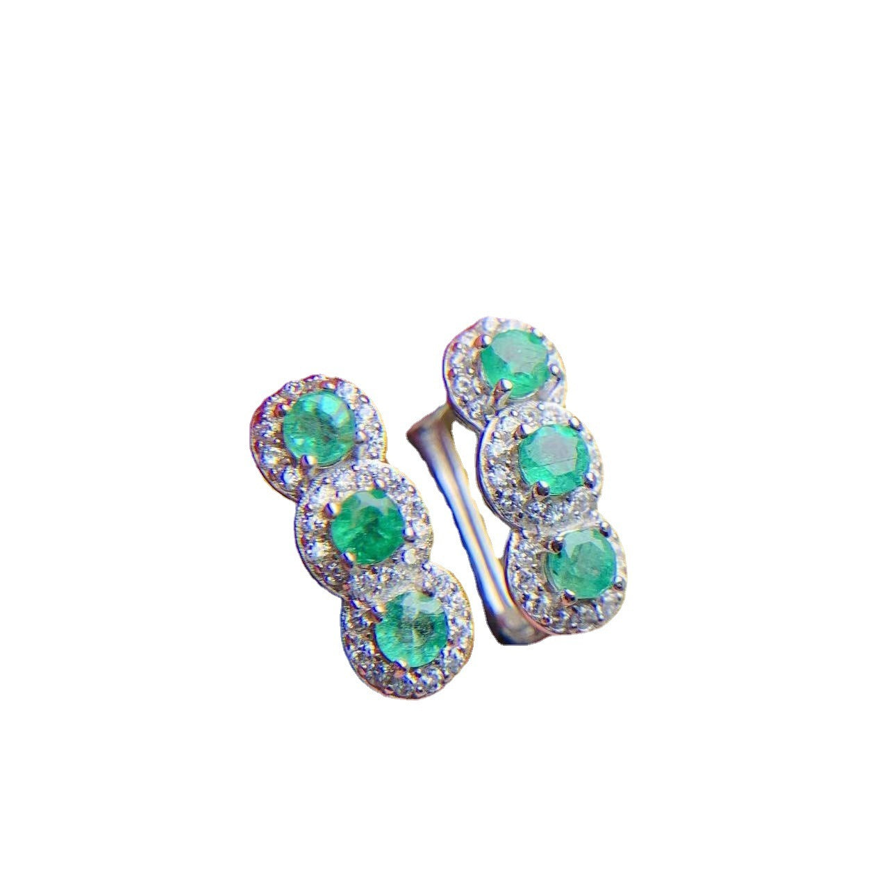 Natural Emerald Ear Clip Simple