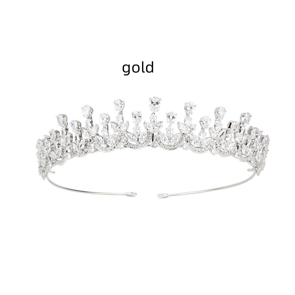 High-end Zircon Crown Light Luxury Bridal Accessories