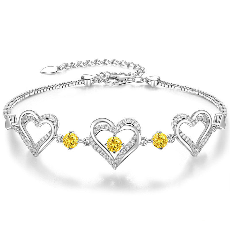 Bracelet en cristal pour douze anniversaires, bijou de personnalité tendance pour la main