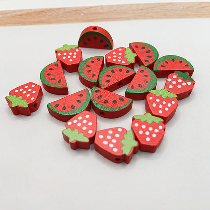 Wooden Fruit Wooden Bead Accessories Children's DIY Bracelet Jewelry Decoration Material