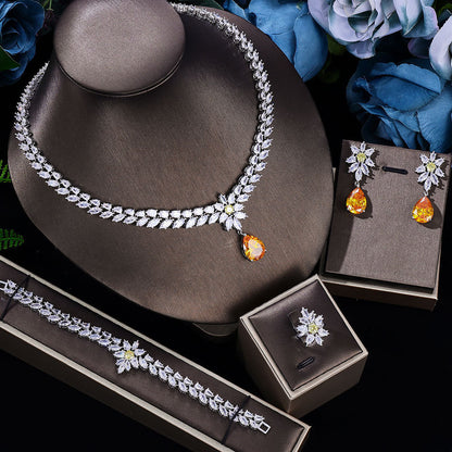 Multi-Color Bridal Jewelry Four-piece Set