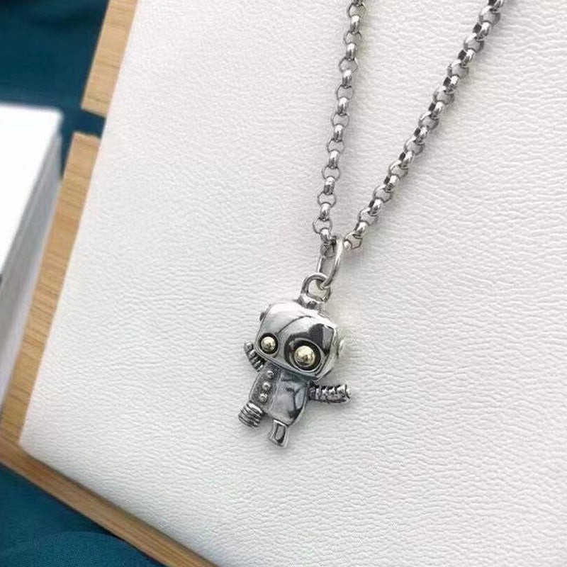 Collier avec pendentif robot mignon japonais et coréen