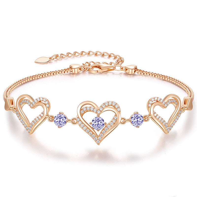 Bracelet en cristal pour douze anniversaires, bijou de personnalité tendance pour la main