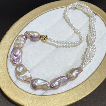 Long Autumn And Winter Natural Baroque Pearl Necklace For Women