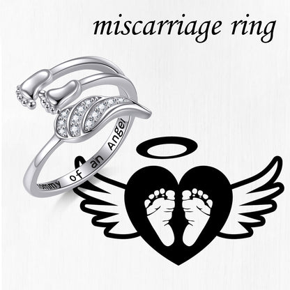 Cadeau de fausse couche pour les mères Bague en argent sterling pour fausse couche Bijoux commémoratifs pour perte de nourrisson Cadeau de sympathie pour les femmes maman