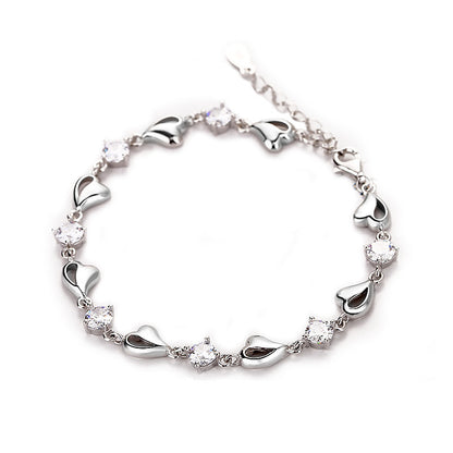 Bracelet simple en forme de cœur pour femme