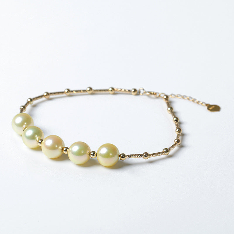 European And American New Light Gold Pearl Bracelet