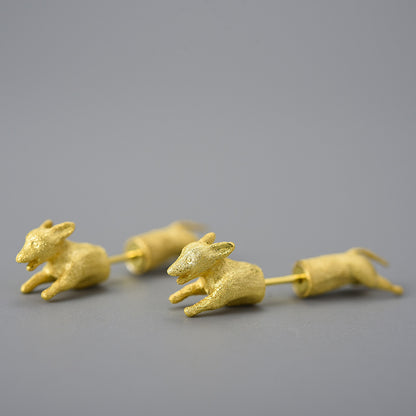 Unique Personality Creative Dachshund Split Ear Studs