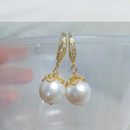 Natural Pearl Stud Earrings Bracelet Sweater Chain Shaped