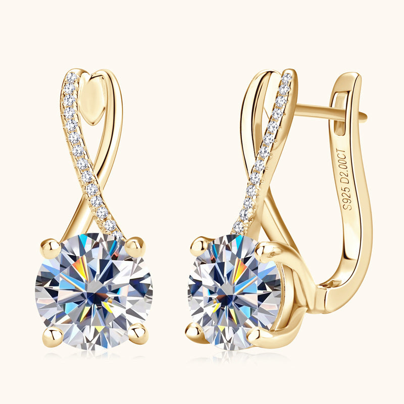 Fashion Diamond High-grade S925 Sterling Silver Earrings